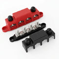 250A 4 Stud 3/8 M10 Post Type Battery Distribution Terminal Busbar with Cover for Marine Auto Use