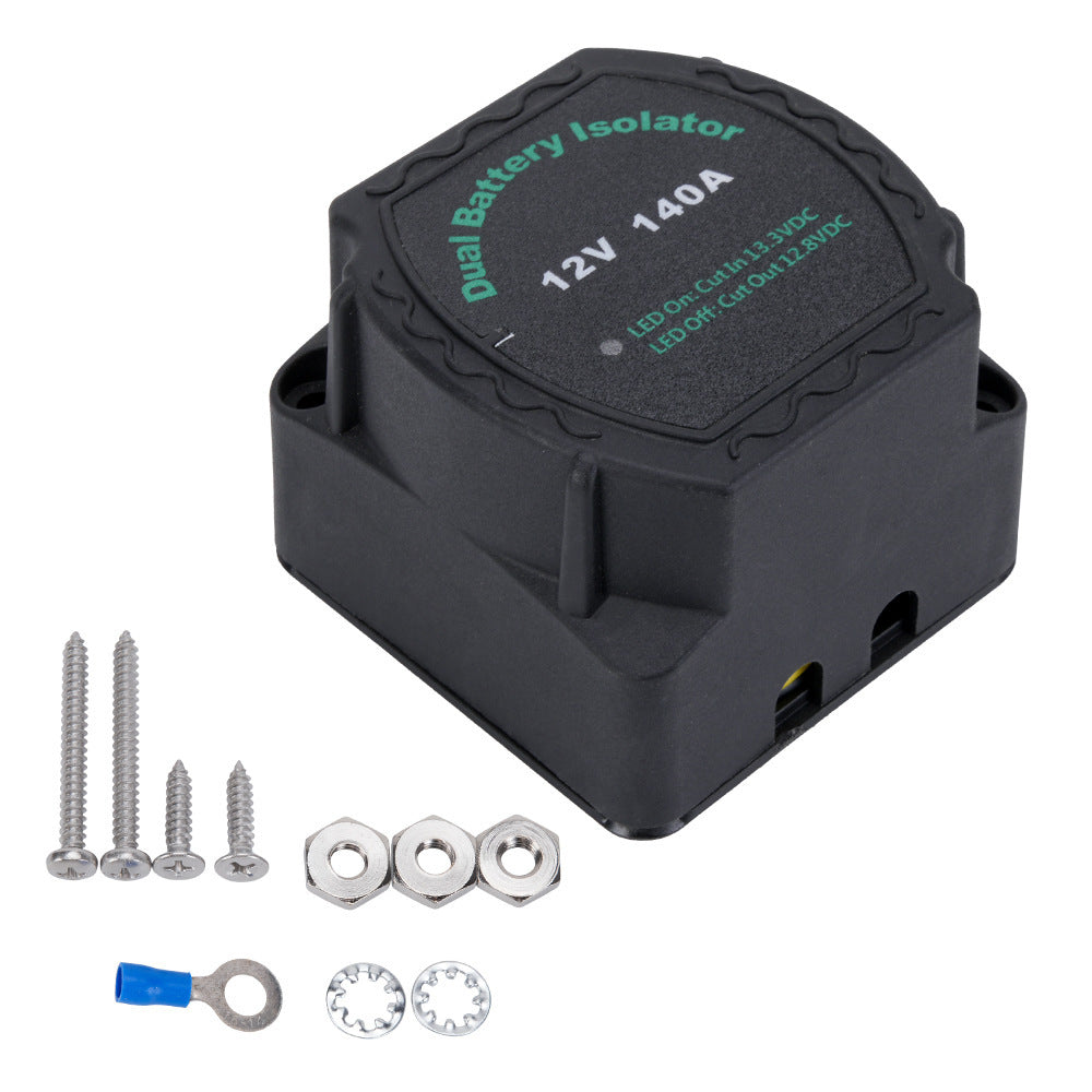 12V 140A Dual Battery Isolator Voltage Sensitive Relay (VSR) for Truck, RV, Marine, Boat, Camper & Off-Road Vehicle