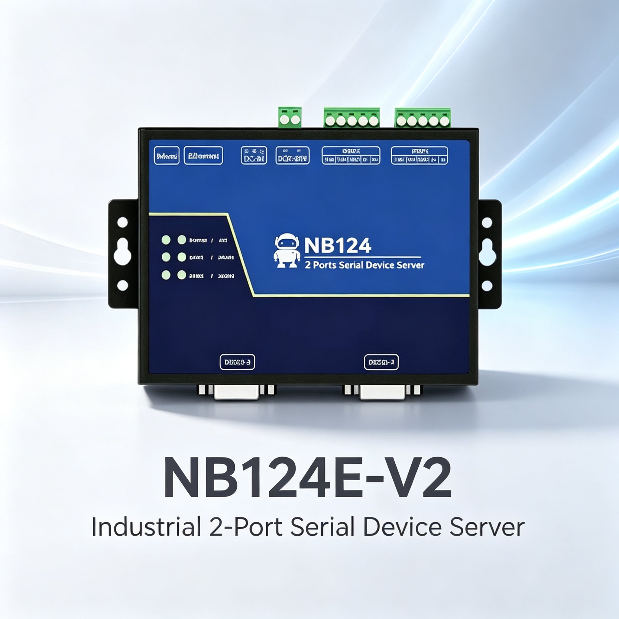 Industrial Modbus Gateway NB124E-V2 RS232 RS485 to Ethernet Serial Server with PoE & Galvanic Isolation